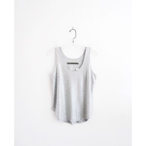 Enza Costa Grey Hologram Coated Tank sz M - NWT